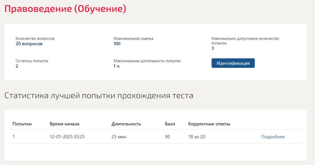 Пример выполненного теста по правоведению для МТИ и МОИ
