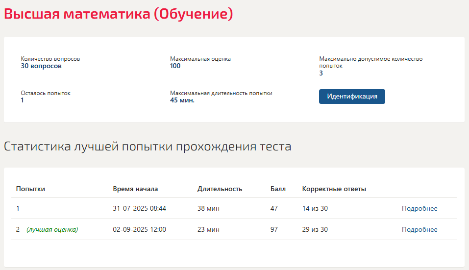 Элементы высшей математики